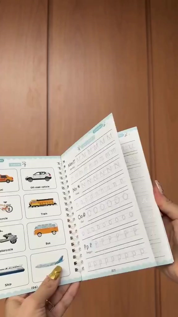 Caderno Livro Coleção Escreva e Apague + Caneta Caligrafia Mágica Reutilizavel Sank Magic