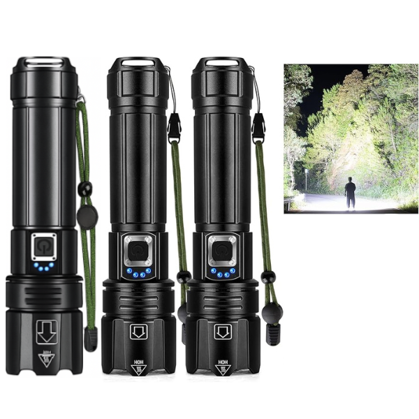LumenX Pro™ - Lanterna Tática com 10.000 Lúmens