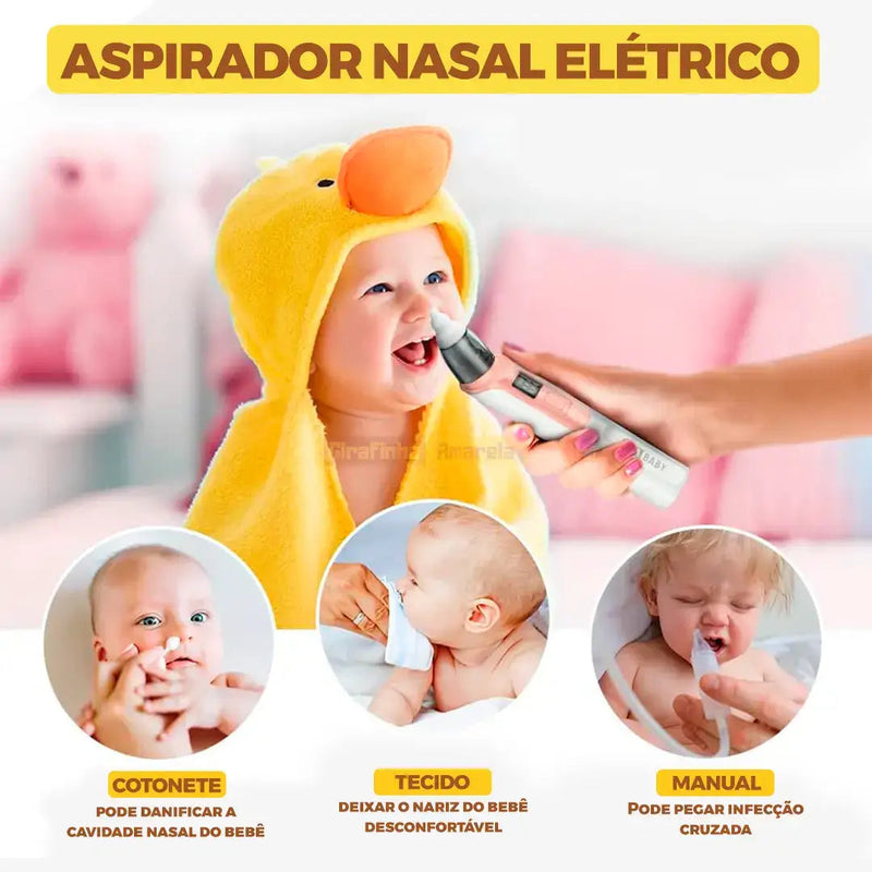 Aspirador Nasal Infantil - Recarregável - 6 Velocidades