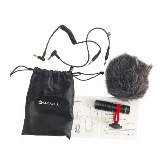 Microfone de Lapela Sem Fio Vlog Compatível Tipo C e iPhone