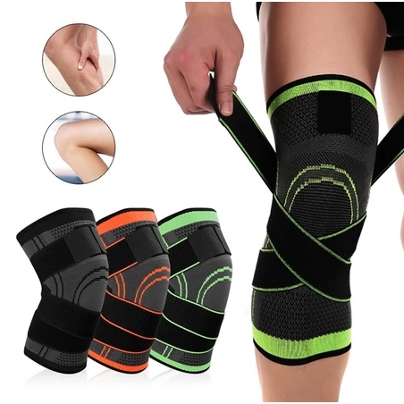 KIT 2 Joelheira Esportiva Elástica de Compressão Masculina e Feminina Basquete Voleibol Esporte