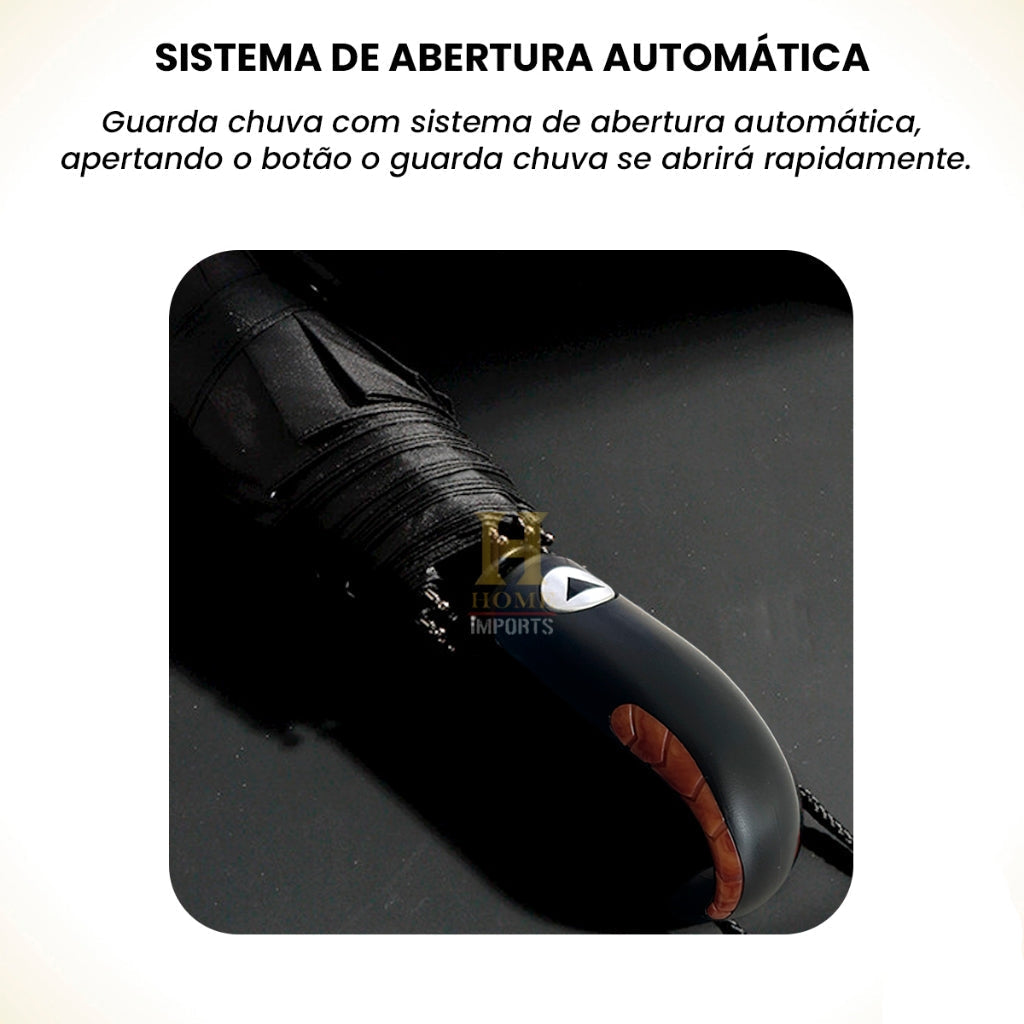 Guarda Chuva Automático Grande Reforçado Contra Vento Impermeável 102 cm De Diâmetro Linha Premium