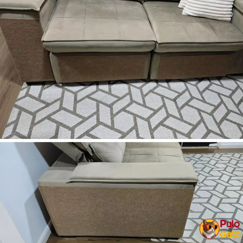 Arranhador Adesivo Protetor Sofá Cama - Carpete Premium Fixação Gold