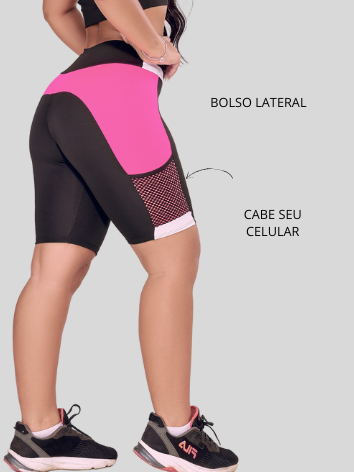 Bermuda De Academia Caminhada Com Bolso Nas Laterais SÓB30