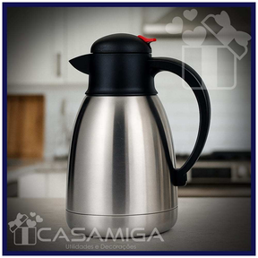 Garrafa Bule Parede Dupla Inox 1l Class Home