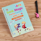 Caderno Livro Coleção Escreva e Apague + Caneta Caligrafia Mágica Reutilizavel Sank Magic