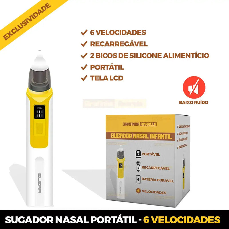 Aspirador Nasal Infantil - Recarregável - 6 Velocidades