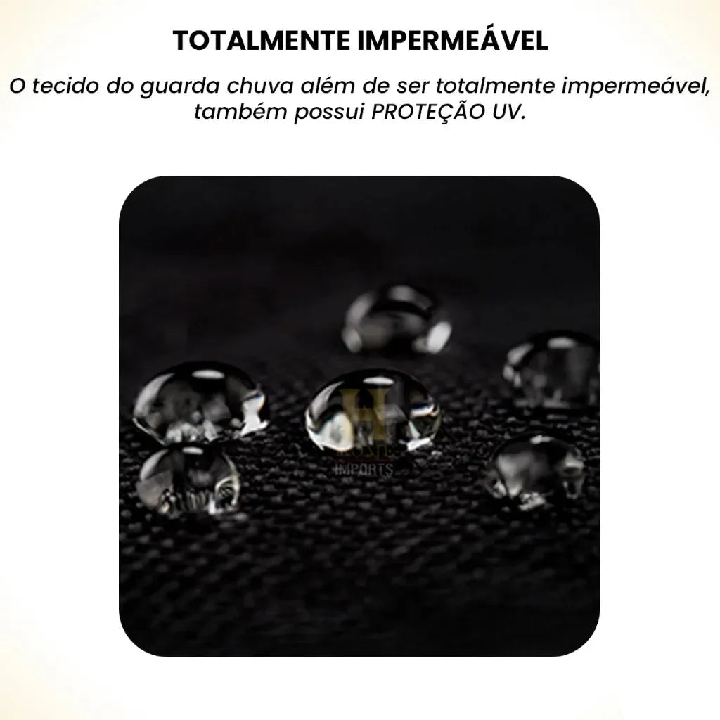 Guarda Chuva Automático Grande Reforçado Contra Vento Impermeável 102 cm De Diâmetro Linha Premium