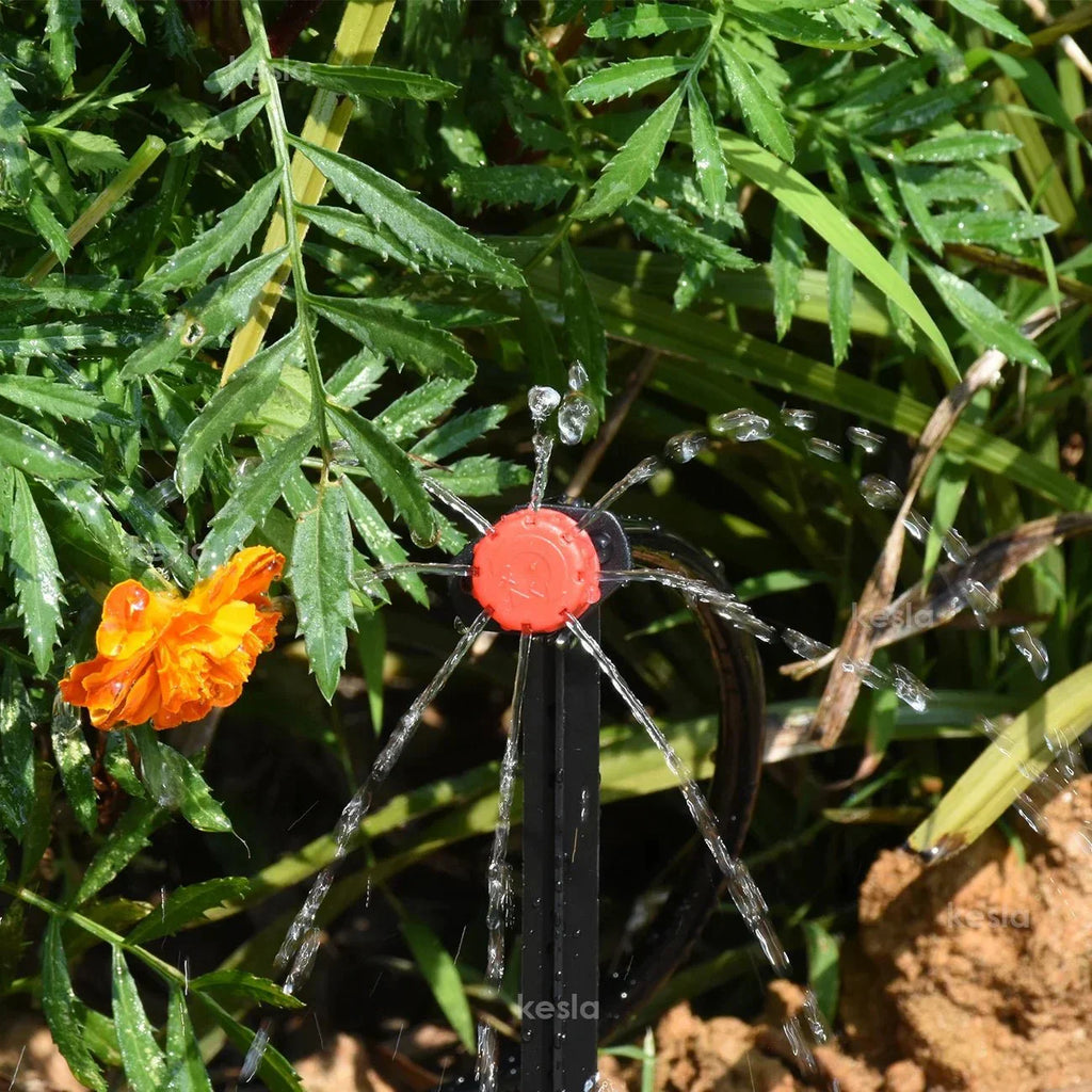 Kit de Irrigação por Gotejamento Automático com Bicos para Lavoura, Bonsai, Plantas, Flores, Vegetais e Estufas