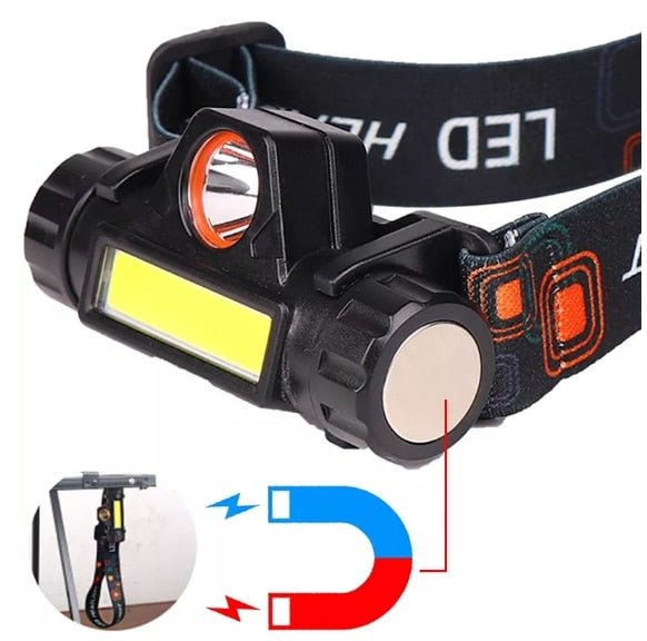 TechLaser - Lanterna de Cabeça para caminhada, camping etc