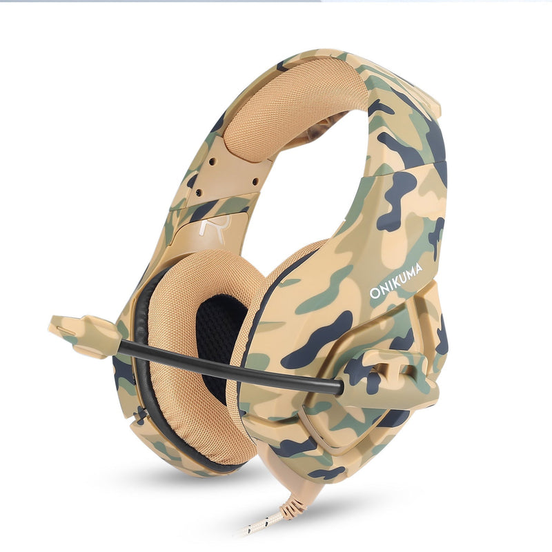 Fones de ouvido com fio de camuflagem