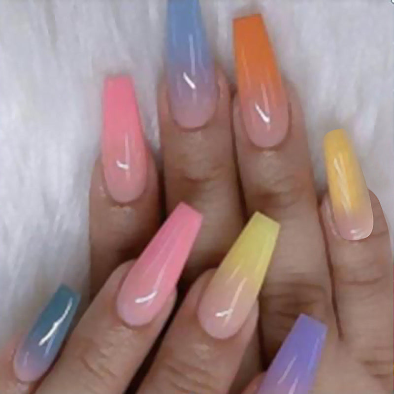 Unha de cabeça chata Remendo para unhas postiças Use Manicure Produto acabado