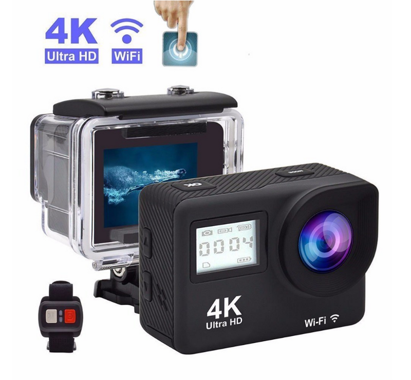 Tela dupla 4K HD com câmera de movimento WIFI