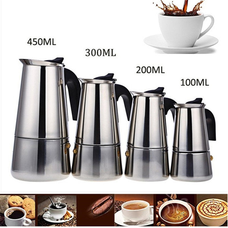 Cafeteira Inox 450ml para 9 xícaras