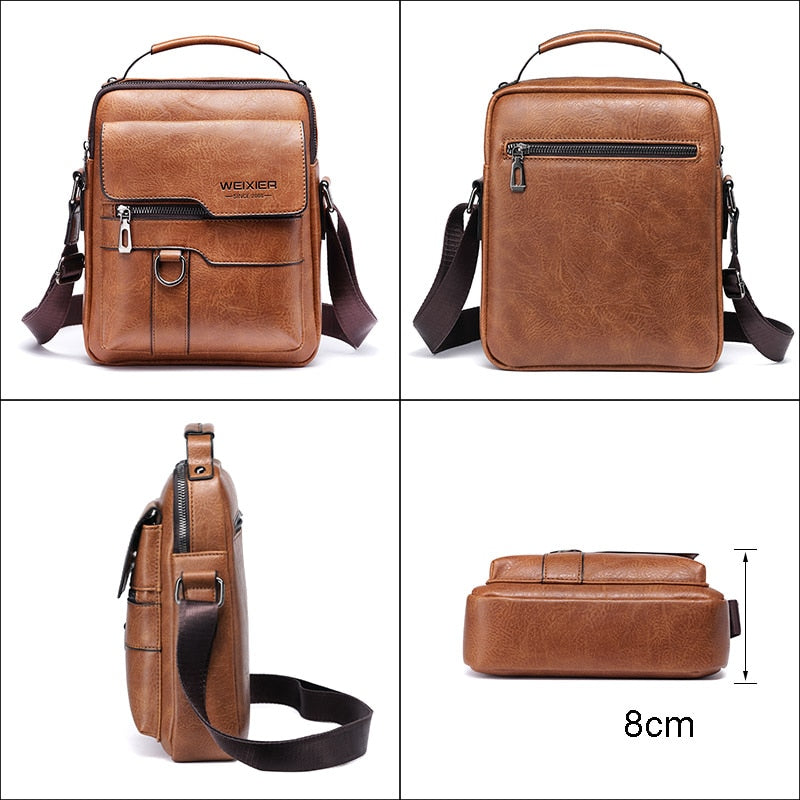 Bolsa Masculina Transversal de Couro