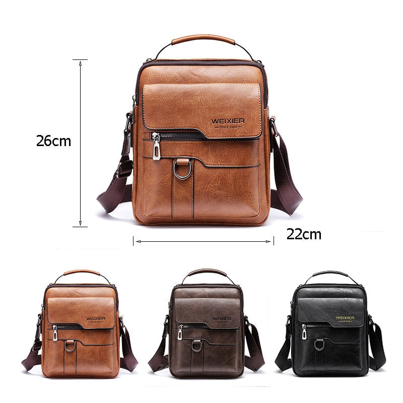 Bolsa Masculina Transversal de Couro