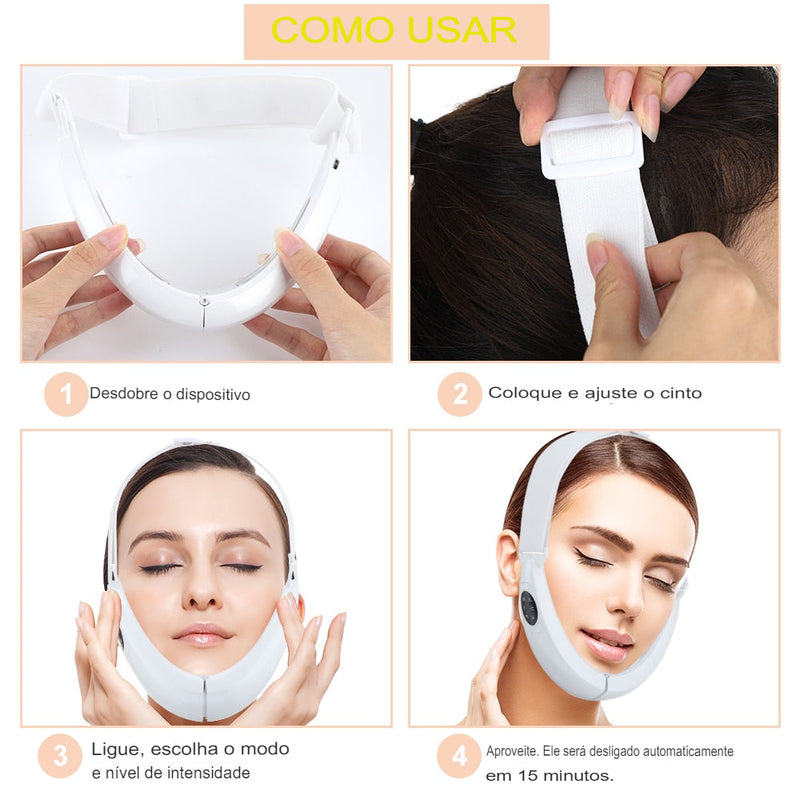 Aparelho Massageador Facial - Redutor de Papada e Face Lifting