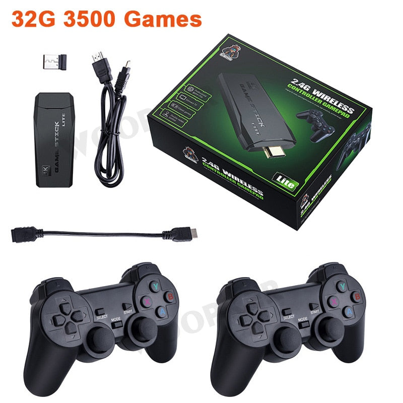 Vídeo Game Stick Retrô Original 4k UltraHD com 10000 jogos 64gb