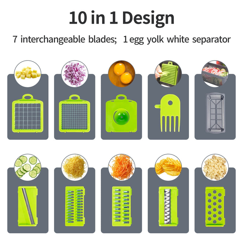 Cortador de Legumes Multifuncional 10 em 1